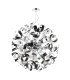 Swash Ceiling Pendant Polished Chrome With Black & Aluminium Ribbons-1