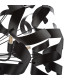Swash Ceiling Pendant Black With Black Ribbons-4