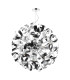 Swash Ceiling Pendant Polished Chrome With Black & Aluminium Ribbons-3