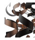 Swash Ceiling Pendant Black With Copper Ribbons-4