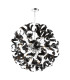 Swash Ceiling Pendant Polished Chrome With Black Ribbons-1