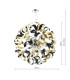 Swash Ceiling Pendant Polished Chrome With Black & Gold Ribbons-2