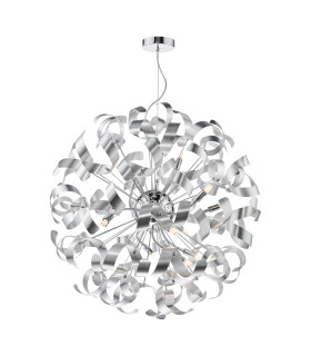 Swash Ceiling Pendant Polished Chrome With Aluminium Ribbons-1