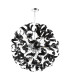 Swash Ceiling Pendant Polished Chrome With Black Ribbons-2