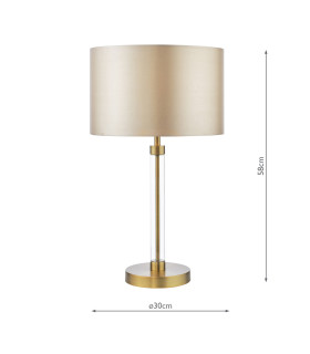Sylvester Table Lamp Antique Brass With Shade-2