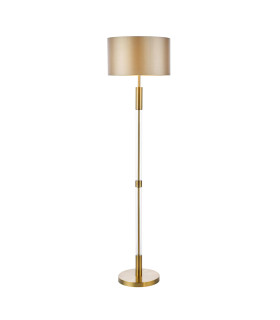 Sylvester Floor Lamp Antique Brass With Shade-1