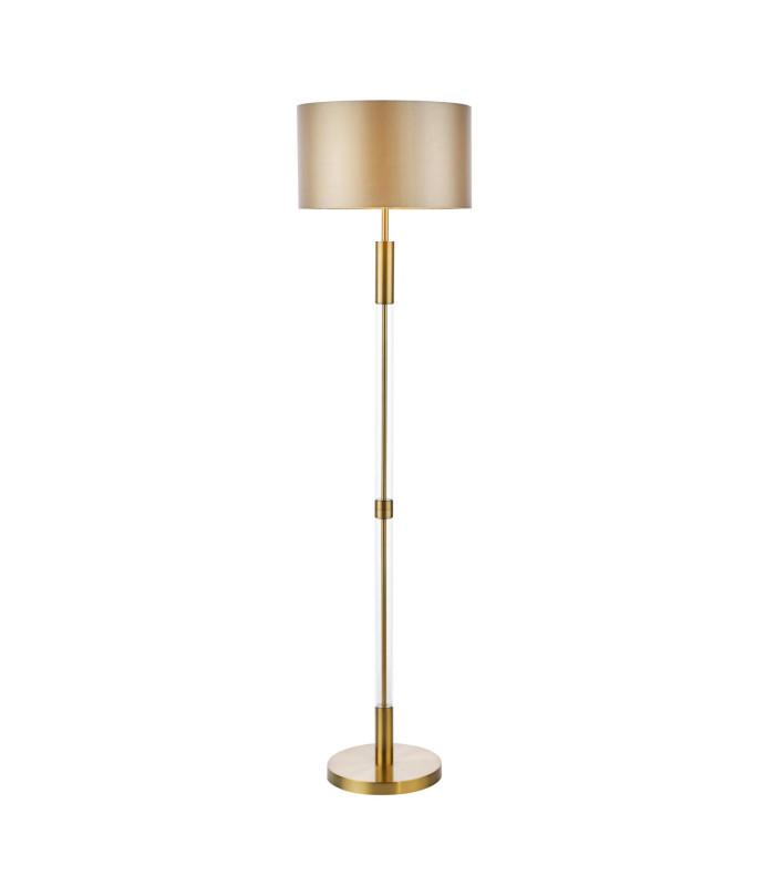 Sylvester Floor Lamp Antique Brass With Shade-1