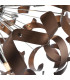 Swash Ceiling Pendant Polished Chrome with Copper Ribbons-4