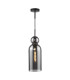 Tao Ceiling Pendant Matt Black and Smoked Glass-1