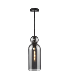 Tao Ceiling Pendant Matt Black and Smoked Glass-1