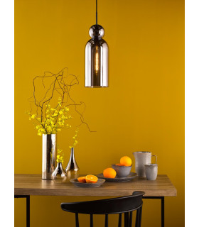 Tao Ceiling Pendant Matt Black and Smoked Glass-2