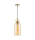 Tao Ceiling Pendant Brushed Bronze and Amber Glass-5
