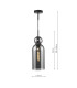 Tao Ceiling Pendant Matt Black and Smoked Glass-4