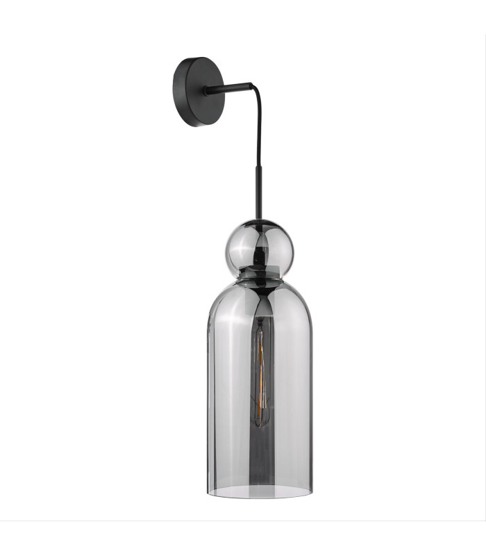 Tao Ceiling Pendant Matt Black and Smoked Glass-7