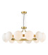 Tauri Ceiling Pendant Matt Gold and Opal Glass-1