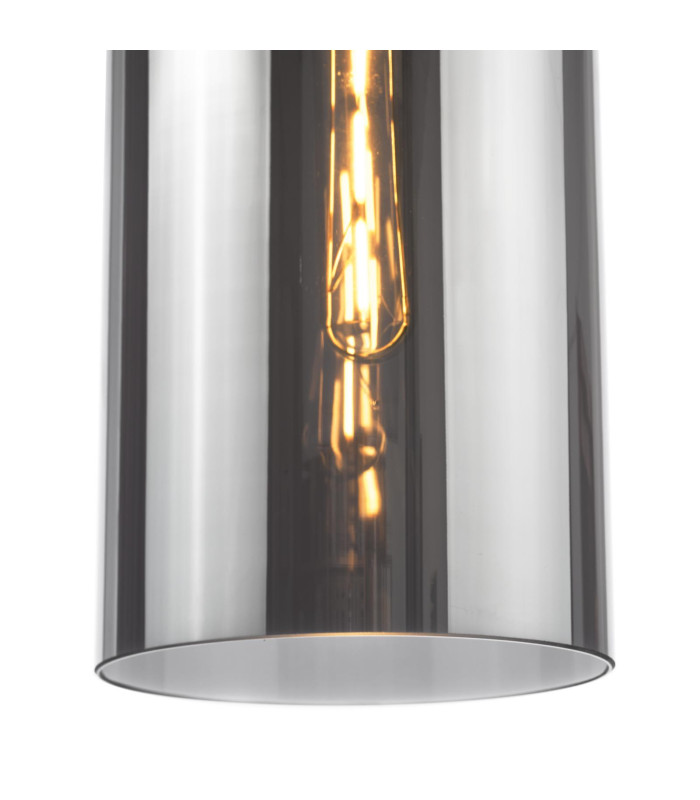Tao Ceiling Pendant Matt Black and Smoked Glass-8