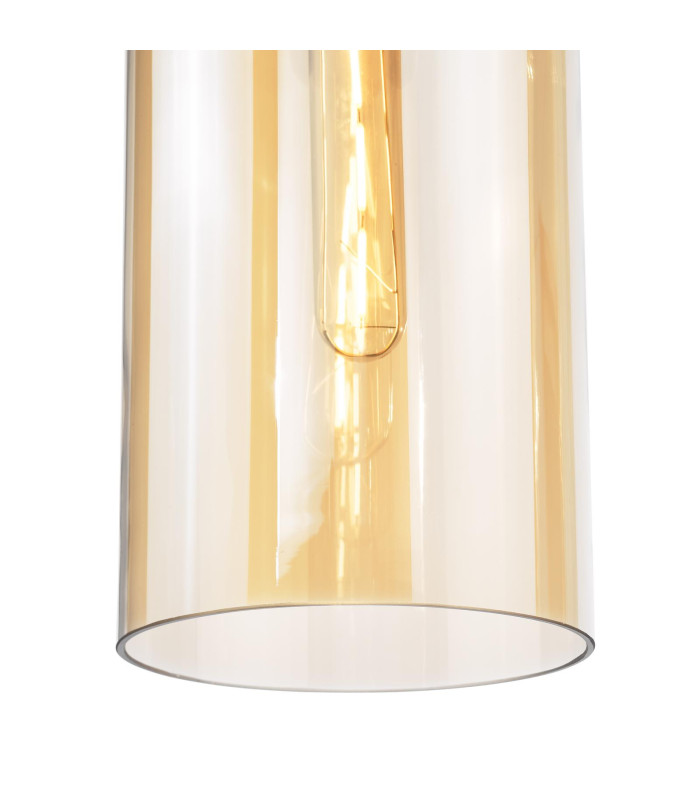 Tao Ceiling Pendant Brushed Bronze and Amber Glass-9