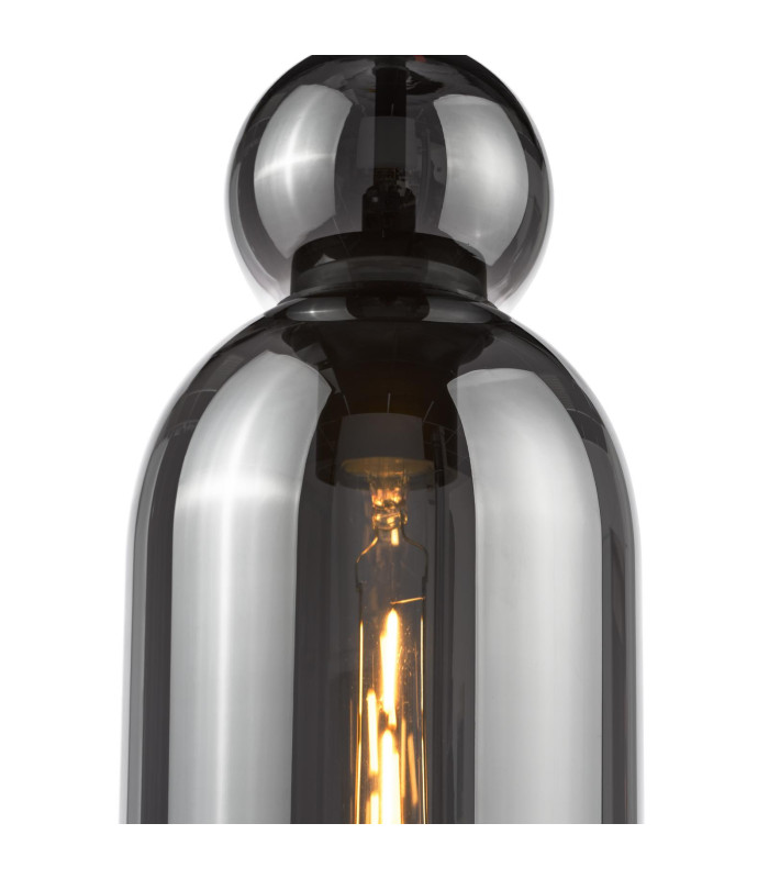 Tao Ceiling Pendant Matt Black and Smoked Glass-9