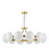 Tauri Ceiling Pendant Matt Gold and Opal Glass-5