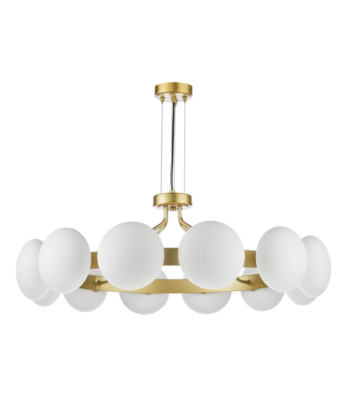 Tauri Ceiling Pendant Matt Gold and Opal Glass-5