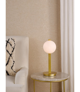 Tauri Table Lamp Matt Gold and Opal Glass-2
