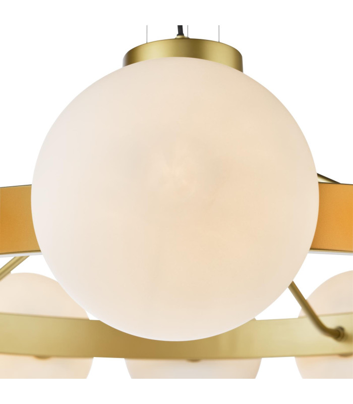 Tauri Ceiling Pendant Matt Gold and Opal Glass-9