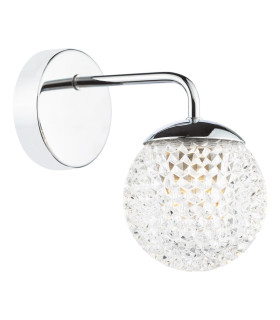 Teva Wall Light Polished Chrome and Faceted Acrylic IP44-1