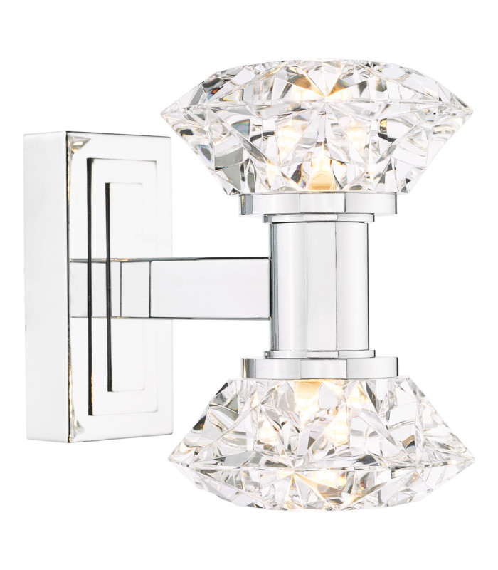 Tiana Wall Light Polished Chrome and Faceted Acrylic-1
