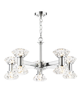 Tiana 10 Light Armed Ceiling Pendant Polished Chrome-1