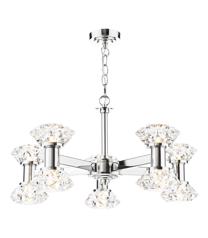 Tiana 10 Light Armed Ceiling Pendant Polished Chrome-1