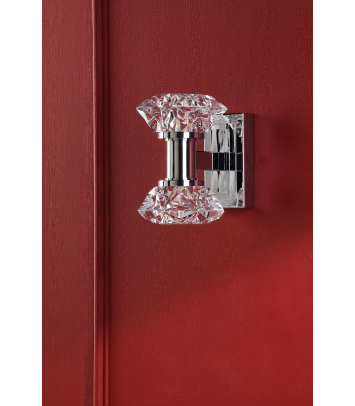 Tiana Wall Light Polished Chrome and Faceted Acrylic-3