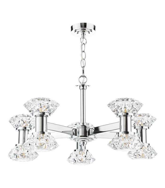 Tiana 10 Light Armed Ceiling Pendant Polished Chrome-3