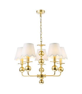 Tilda 5 Light Ceiling Pendant Satin Gold With Shade-1