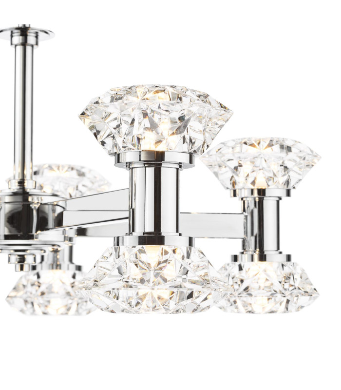 Tiana 10 Light Armed Ceiling Pendant Polished Chrome-4