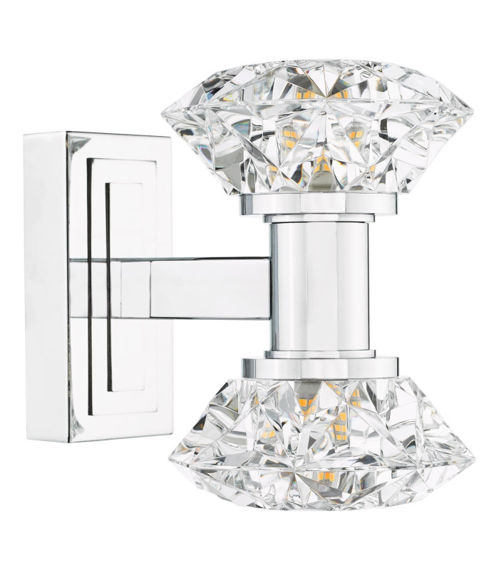 Tiana Wall Light Polished Chrome and Faceted Acrylic-5