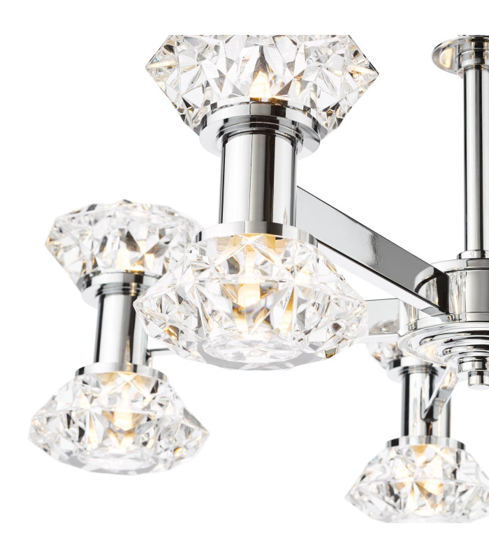 Tiana 10 Light Armed Ceiling Pendant Polished Chrome-5