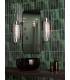 Tommaso Bathroom Wall Light Polished Nickel and Ribbed Glass IP44-2