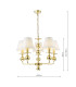 Tilda 5 Light Ceiling Pendant Satin Gold With Shade-6