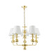 Tilda 5 Light Ceiling Pendant Satin Gold With Shade-7