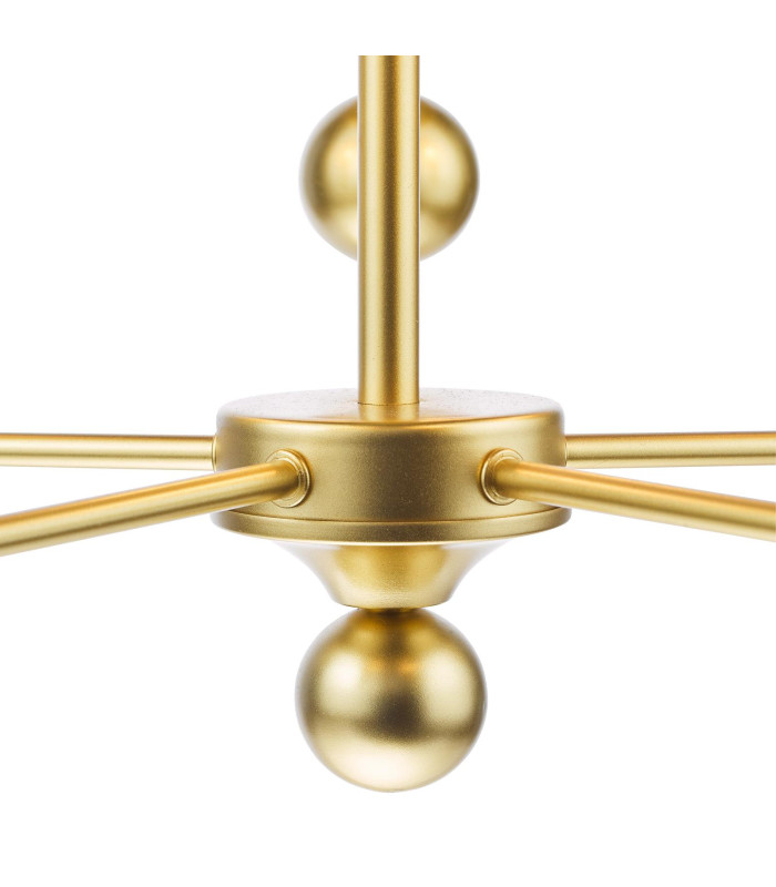 Tilda 5 Light Ceiling Pendant Satin Gold With Shade-9