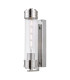 Tommaso Bathroom Wall Light Polished Nickel and Ribbed Glass IP44-7