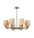 Tyler 8 Light Armed Ceiling Pendant Antique Bronze With Shade