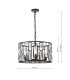 Zoelle 5 Light Ceiling Pendant Matt Black and Crystal-4