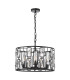 Zoelle 5 Light Ceiling Pendant Matt Black and Crystal-5