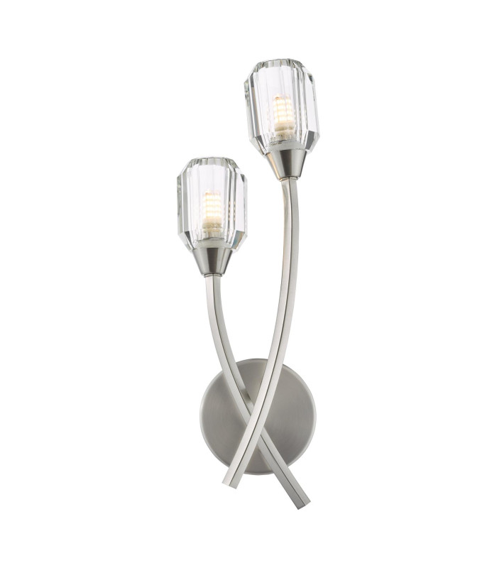 Zonda Wall Light Brushed Nickel and Crystal-1