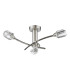 Zonda 3 Light Semi-Flush Brushed Nickel and Crystal-3
