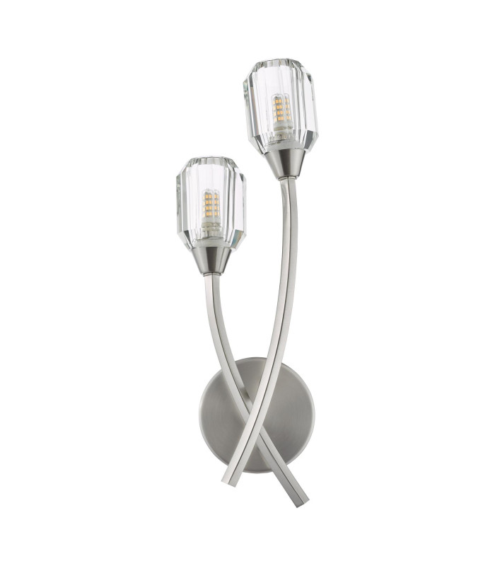 Zonda Wall Light Brushed Nickel and Crystal-5