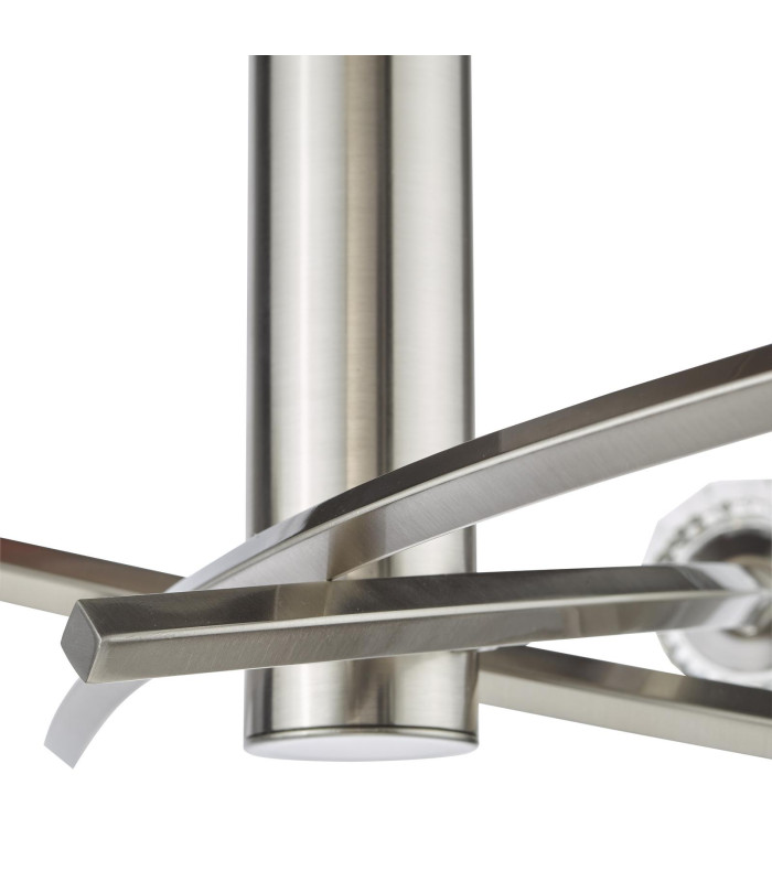 Zonda 3 Light Semi-Flush Brushed Nickel and Crystal-5