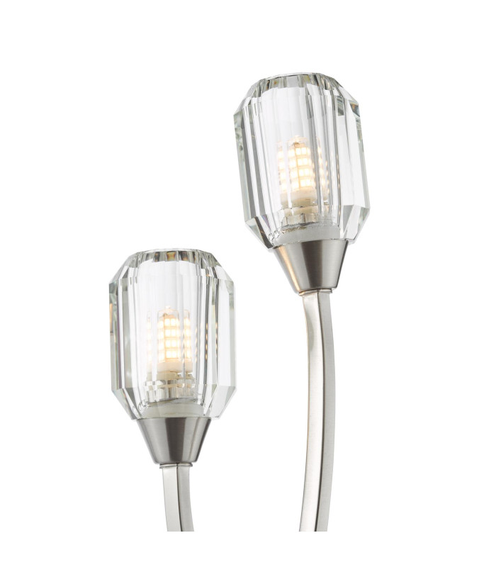 Zonda Wall Light Brushed Nickel and Crystal-6