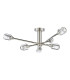 Zonda 6 Light Semi-Flush Brushed Nickel and Crystal-7